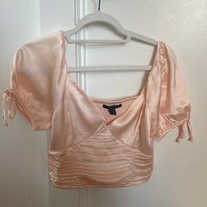 Light Pink Going Out Top with puffed sleeves